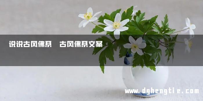 说说古风佛系 古风佛系文案